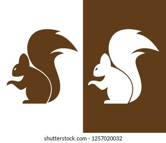 Squirrel logo template illustration design