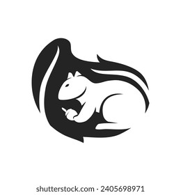 Squirrel Logo template Isolated. Brand Identity. Icon Abstract Vector graphic