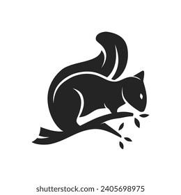 Squirrel Logo template Isolated. Brand Identity. Icon Abstract Vector graphic