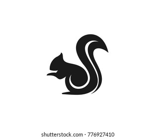 squirrel logo template vector