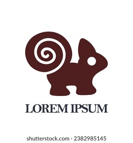 Squirrel logo vector. Animal logo vector.