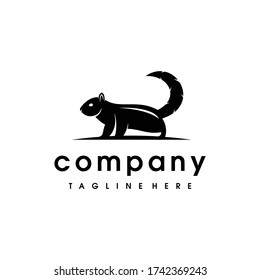 Squirrel logo vector design. Awesome a squirrel logo. A squirrel logotype.
