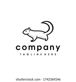 Squirrel logo vector design. Awesome a squirrel logo. A squirrel logotype.