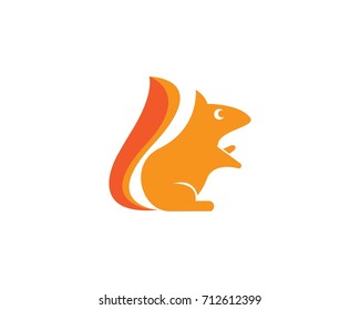 squirrel logo vector icon