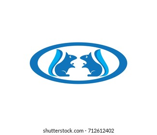 squirrel logo vector icon