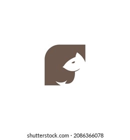 Squirrel logo vector icon design illustration template