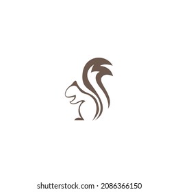Squirrel logo vector icon design illustration template