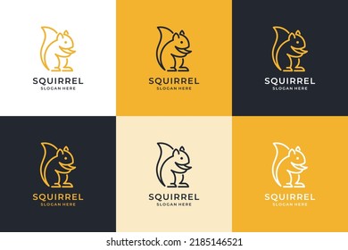 Squirrel logo vector icon design