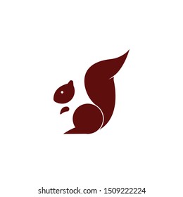 squirrel logo vector icon illustration design
