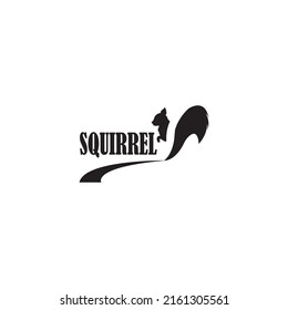 squirrel logo vector icon illustration design