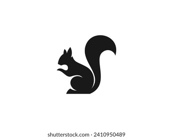 squirrel logo vector icon illustration, logo template