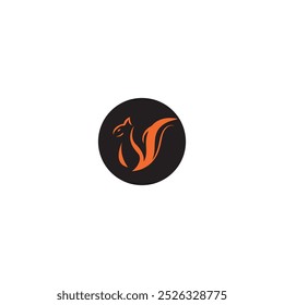 
Diseño de ilustración de icono de Vector de logotipo de ardilla 