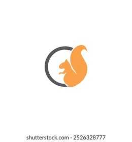
squirrel logo vector icon illustration design 