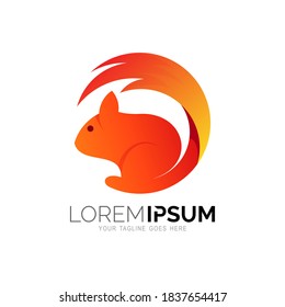 Squirrel logo , Vector illustration