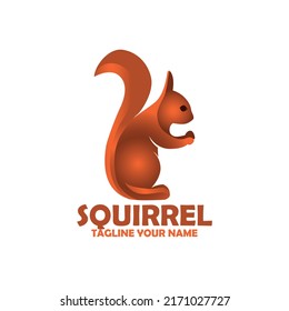 squirrel logo vector. illustration of a squirrel logo design