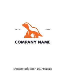 Squirrel logo vector premium outline