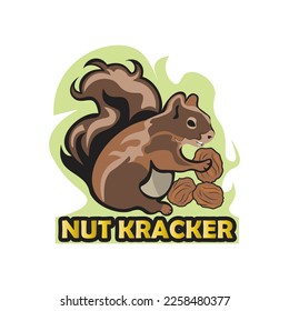 Squirrel mascot e-sport logo design. Ideal for sports or nut based industry.