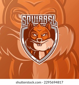 Squirrel mascot esport logo design