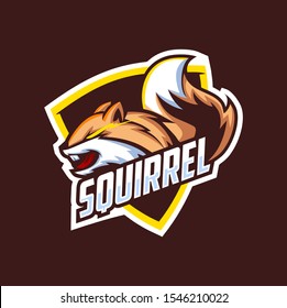 SQUIRREL MASCOT ESPORT LOGO DESIGNS
