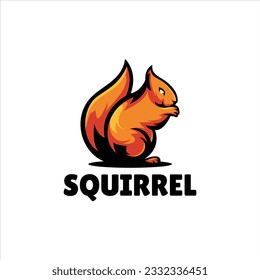 squirrel mascot illustration logo design