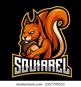 squirrel mascot logo. chipmunk esport gaming logo