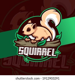 squirrel mascot logo design character