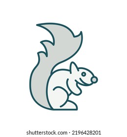 squirrel mascot logo design character.