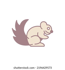 squirrel mascot logo design character.