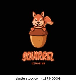 squirrel mascot logo vector design