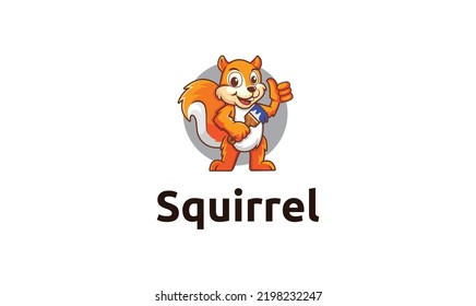 squirrel mascot logo for your project