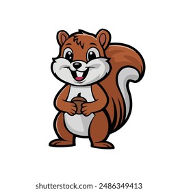 Squirrel mascot style logo design vector with modern illustration concept style for badge, emblem and tshirt printing