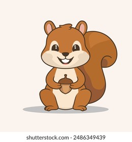 Squirrel mascot style logo design vector with modern illustration concept style for badge, emblem and tshirt printing