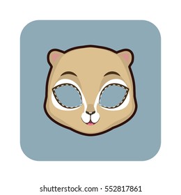 Squirrel mask for various festivities, parties, activities