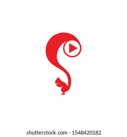 Squirrel Media Player Logo Design Vector