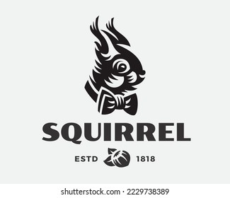 Squirrel modern logo, emblem design editable for your business. Vector illustration.