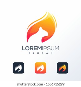 squirrel negative space logo design