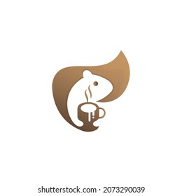 squirrel negative space logo design