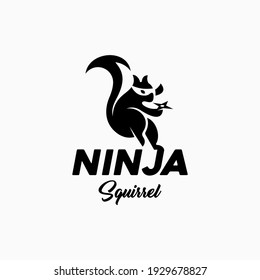 trabajo negro con el logo de squirrel ninja