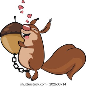 Squirrel with nut