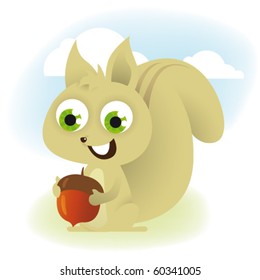 Squirrel with nut