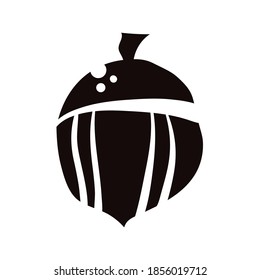 Diseño de logotipo moderno de tuercas de ardilla para la celebración de halloween