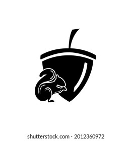 Squirrel nut vector logo design .. icon design