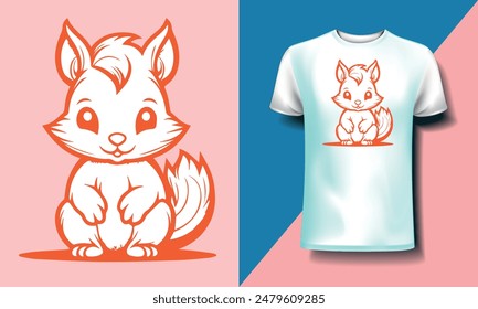 squirrel with a nut vintage vector t shirt design