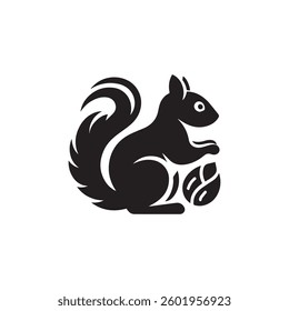 Squirrel Nuts Silhouette Logo for sale.