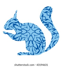 squirrel on white background