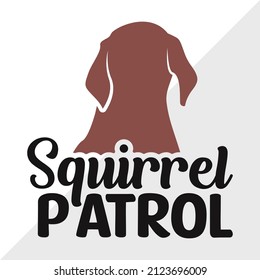 Squirrel Patrol printable vector illustration