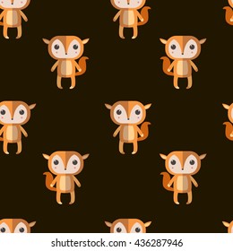 squirrel  pattern on dark background 