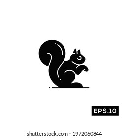 Squirrel Pet Animal Icon . Pet Animal Icon or Logo Symbol vector