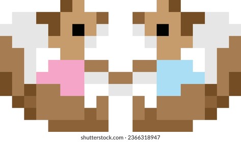Squirrel Pixel art vector image