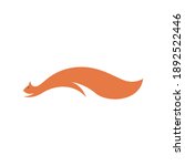 the squirrel ran and jumped logo vector